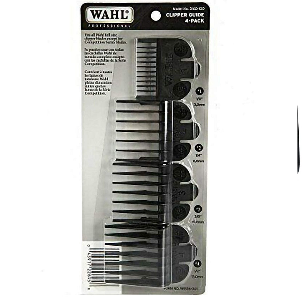 5 Units Wahl Clipper Guides 4-Pack #3160-100 fits Wahl and Sterling full Size Clippers