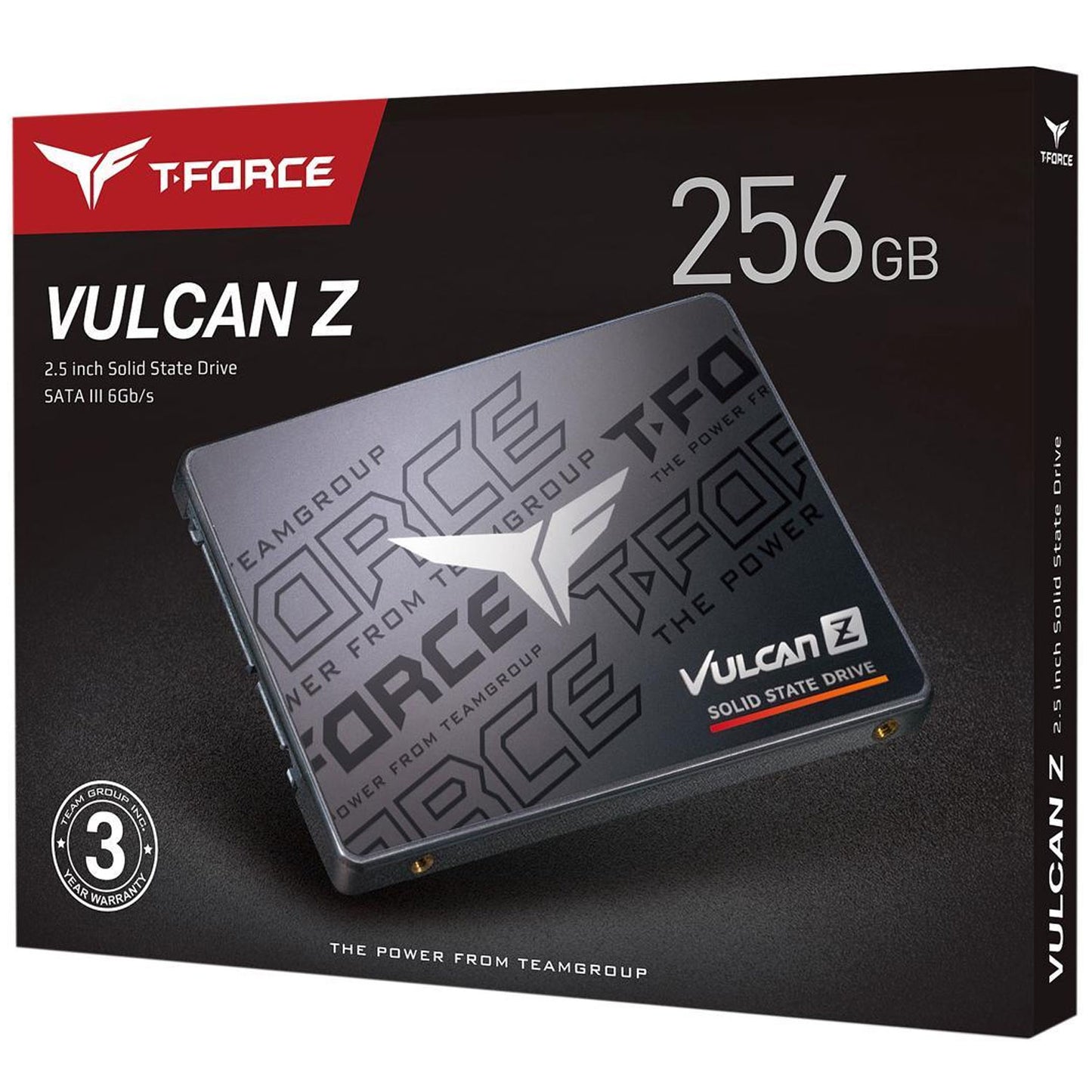 Team Group T-FORCE VULCAN Z 2.5" 256GB SATA III 3D NAND Internal Solid State Drive (SSD) T253TZ256G0C101