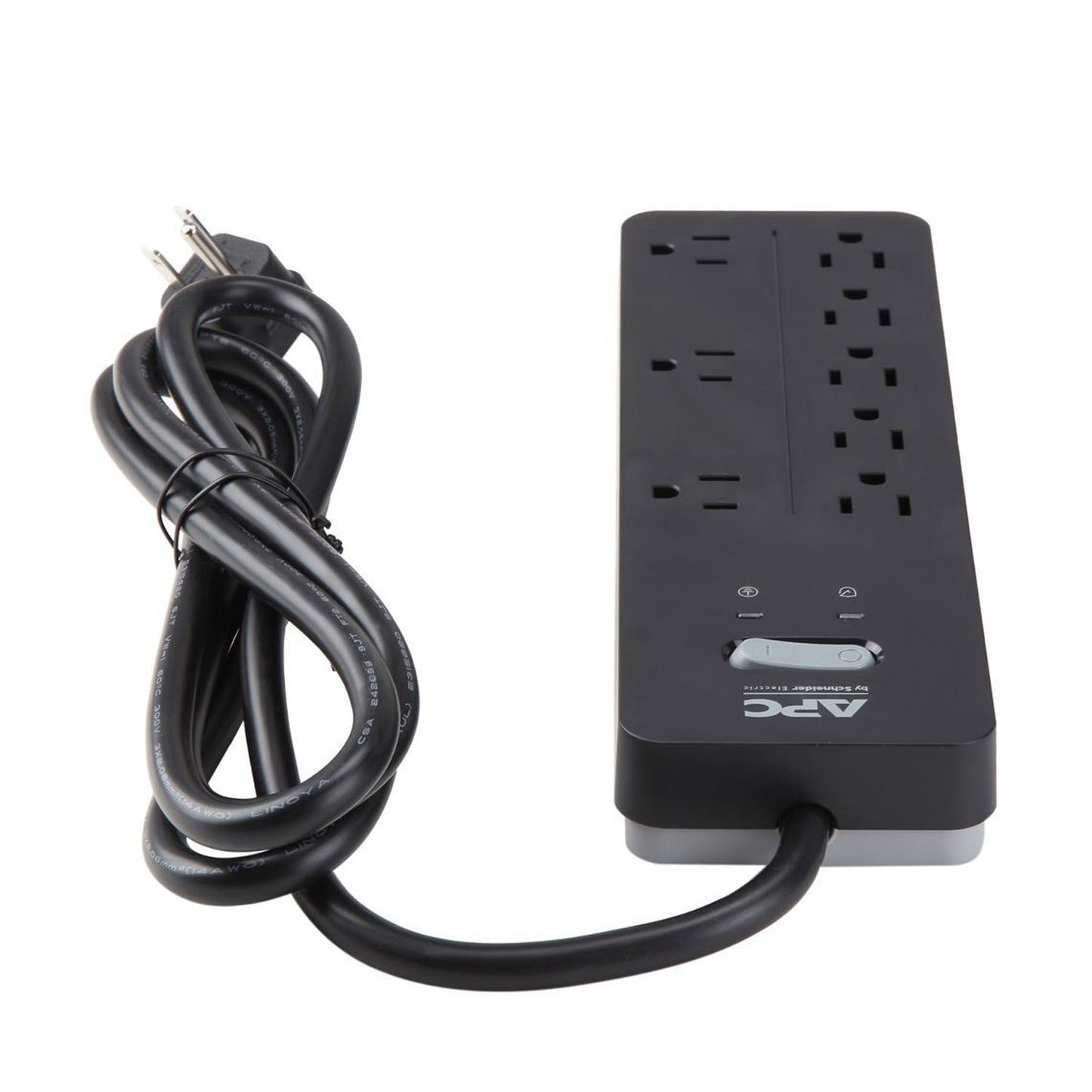 APC 8-Outlet Surge Protector, SurgeArrest Home / Office - Black (PH8)