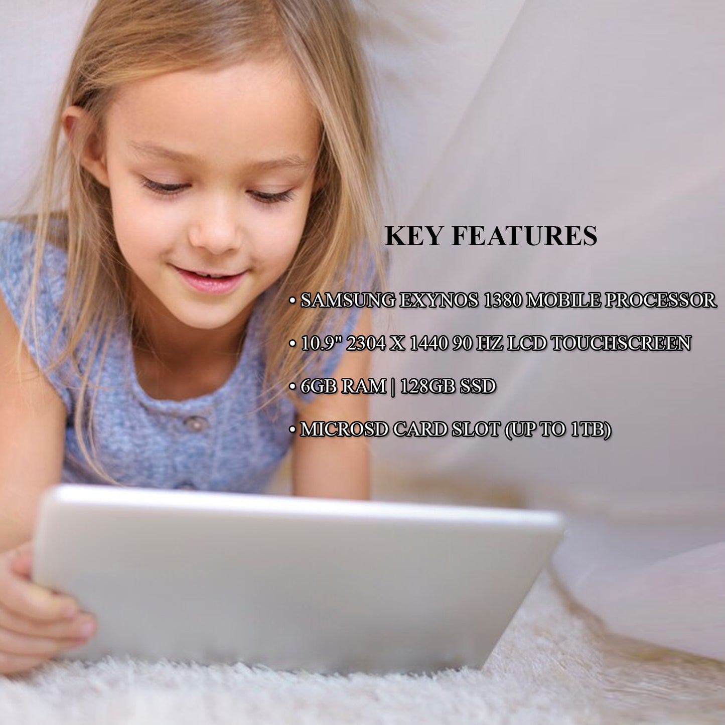 Samsung 10.9" Galaxy Tab S9 FE 128GB Multi-Touch Tablet with Stylus (Wi-Fi Only, Silver)