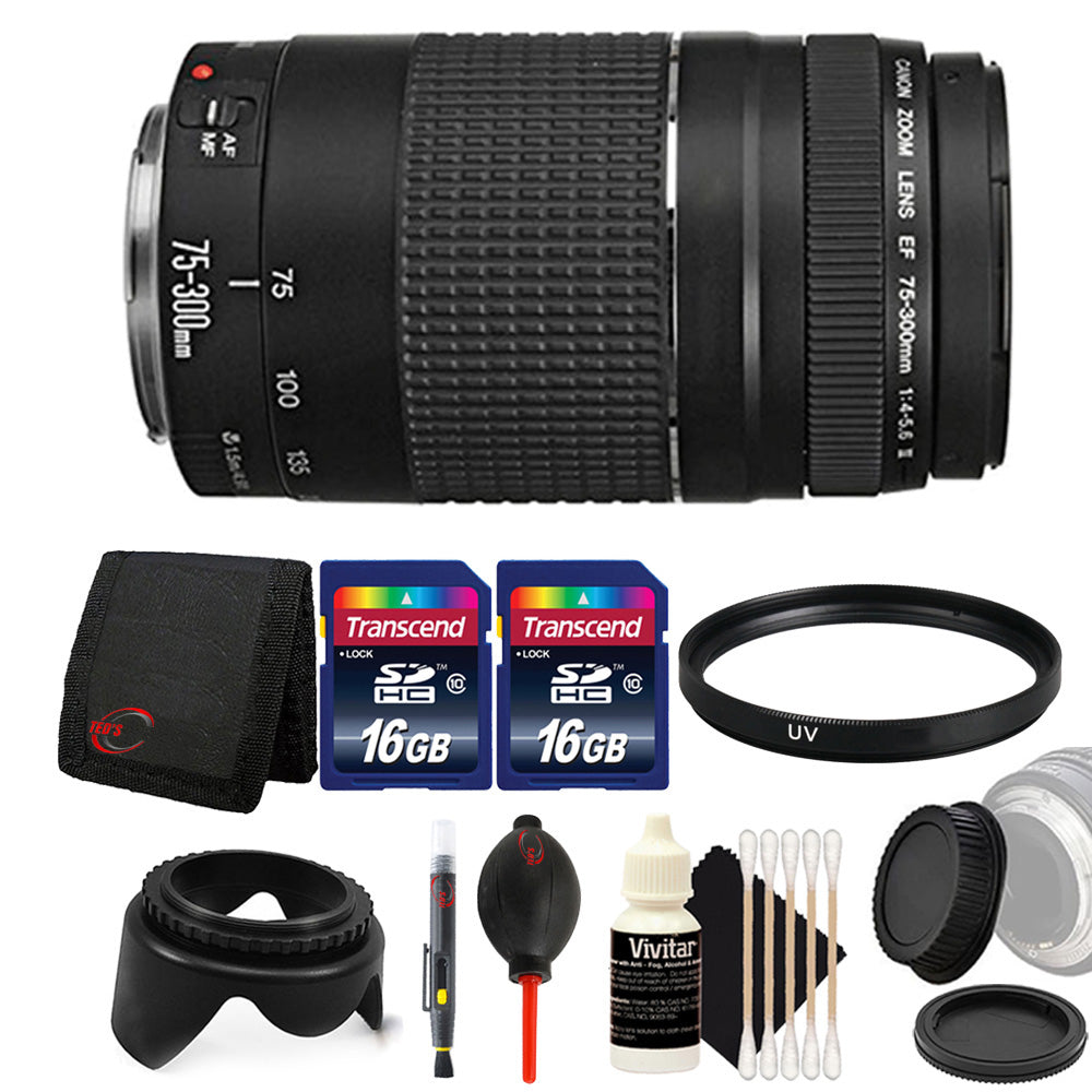 Canon EF 75-300mm Lens f⁄4-5.6 III Zoom Telephoto USM - for IS