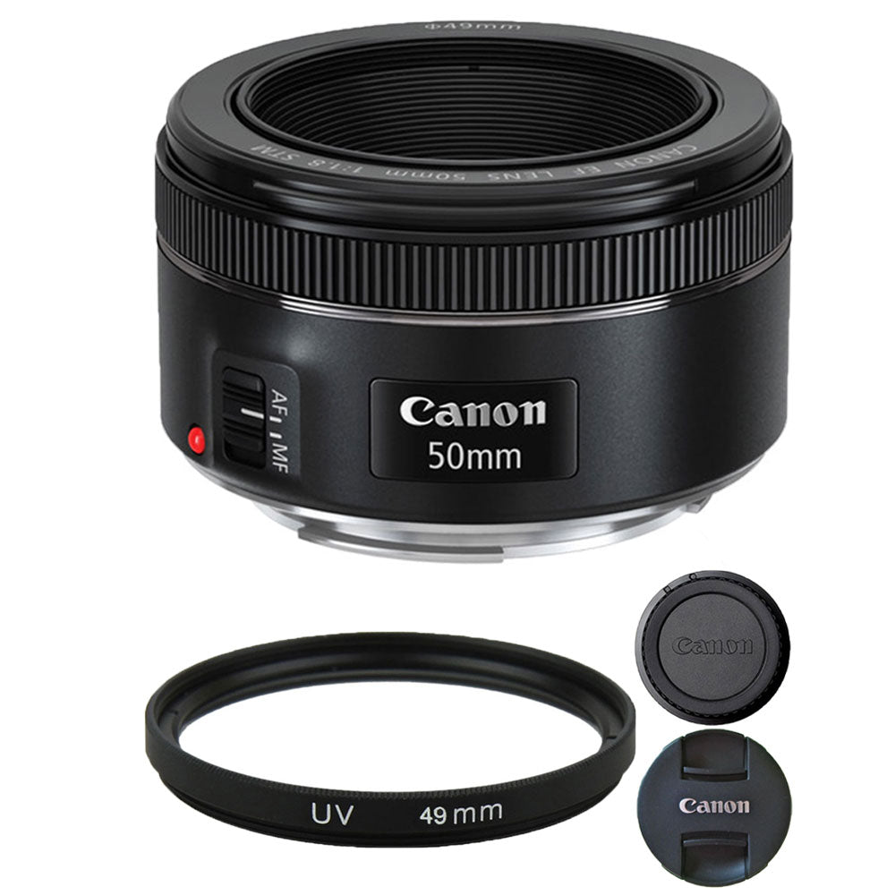 Canon EF 50mm f/1.8 STM Lens + 49mm UV Filter