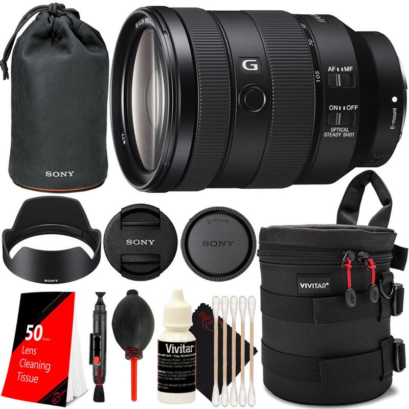 Sony FE 24-105mm f/4 G OSS Standard Zoom Lens SEL24105G with Top Cleaning Accessory Kit
