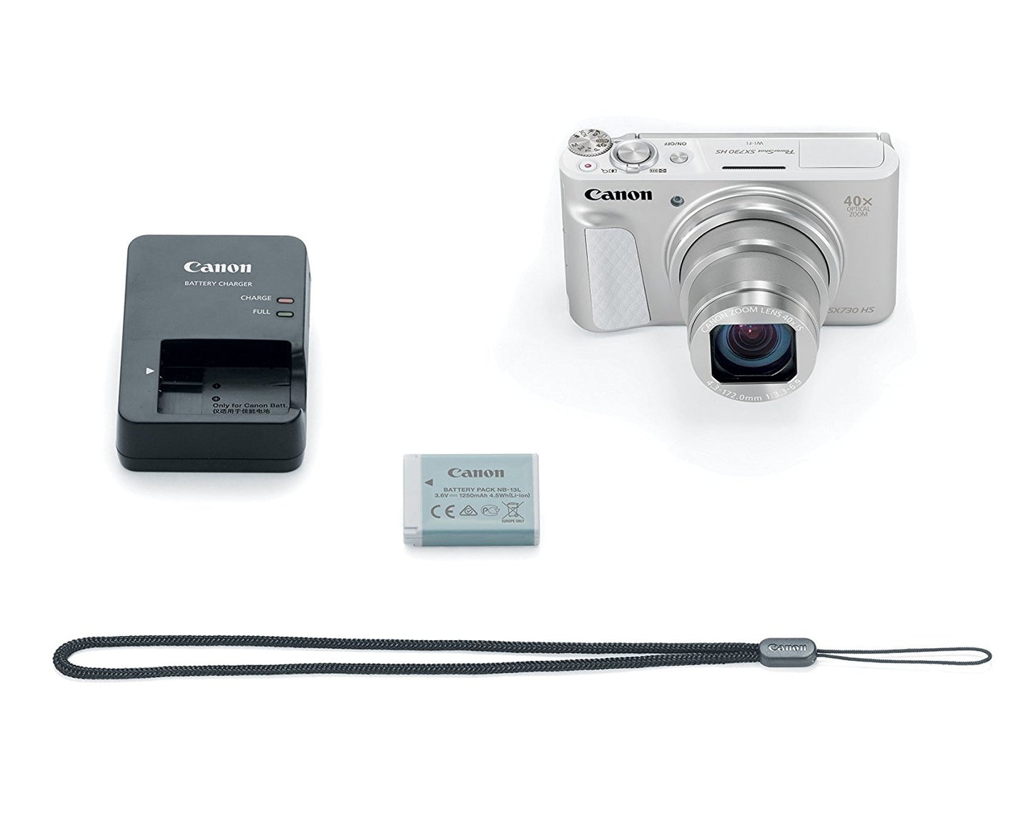 Canon PowerShot SX730 Digital Camera w/40x Optical Zoom & 3 Inch Tilt LCD - Wi-Fi, NFC, & Bluetooth Enabled (SILVER)