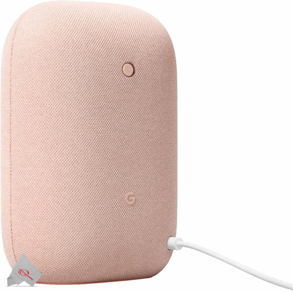 Google Nest Smart Programmable Wifi Thermostat Snow with Google Nest Audio Smart Speaker Sand