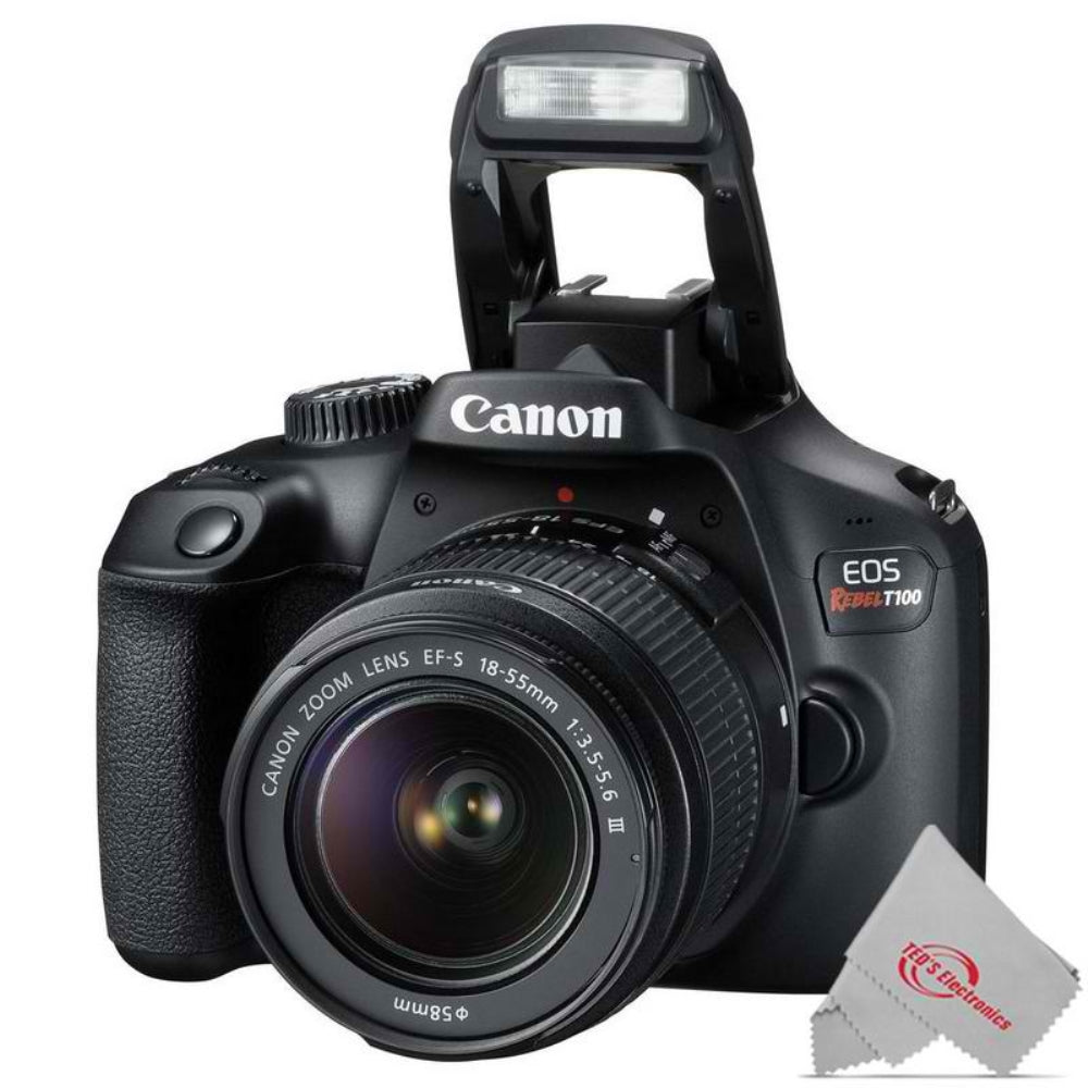 Canon EOS T100 18MP Digital SLR Camera Canon EF-S 18-55mm