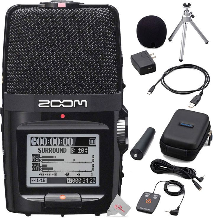 Zoom H2n ext 2-Input / 4 Track Handy Digital Audio Stereo Recorder + Zoom APH-2n Accessory Package