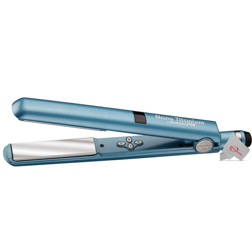 Babyliss Pro Nano Titanium 1.5" Ultra-Thin Flat Iron & Thermal Paddle Brush BNTPP52UC with Digital Flat Iron 1" BNT4095TUC