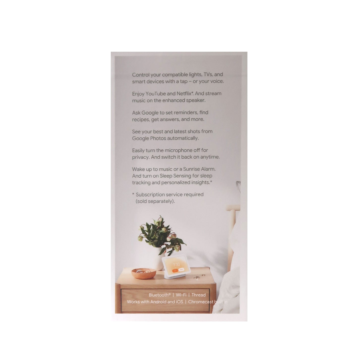 Google Nest Hub 2nd Gen - Smart Home Display with Google Assistant - Chalk