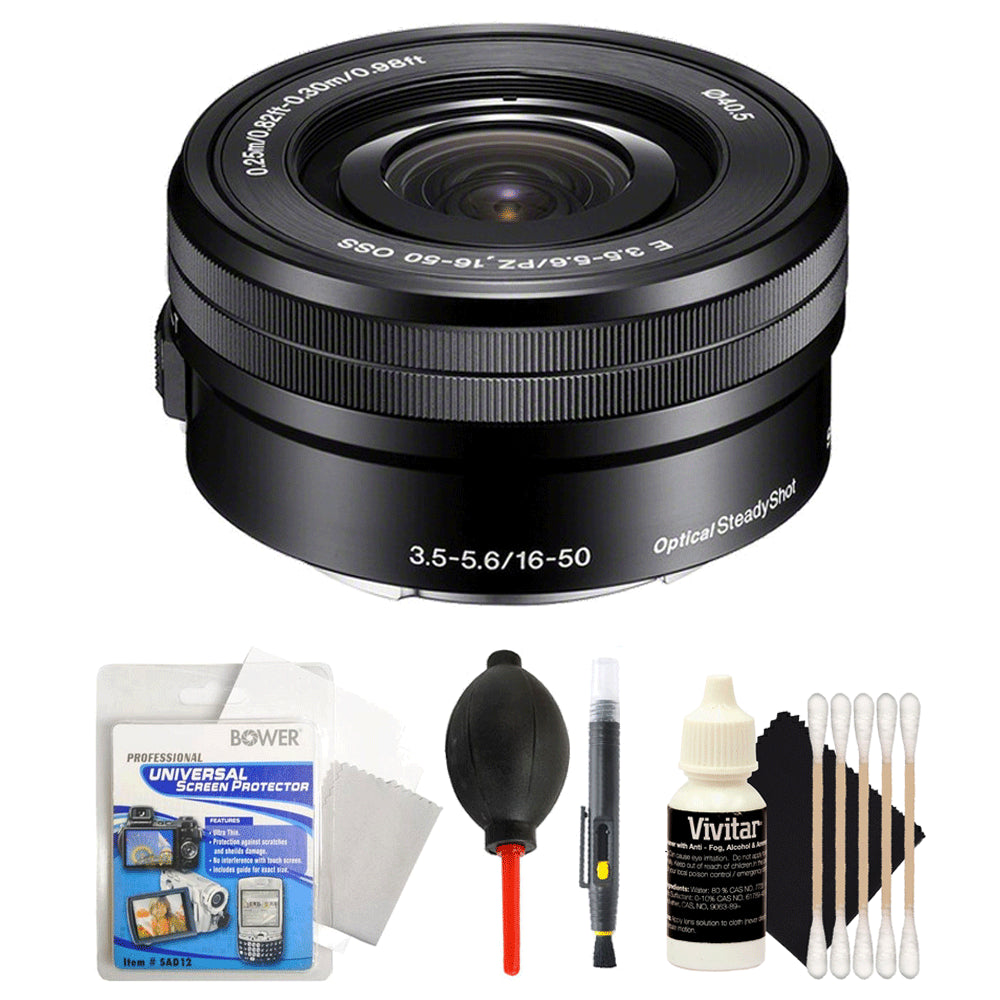 Sony E PZ 16-50mm f/3.5-5.6 OSS Lens with Accessory Kit for Sony E-Mount  Cameras
