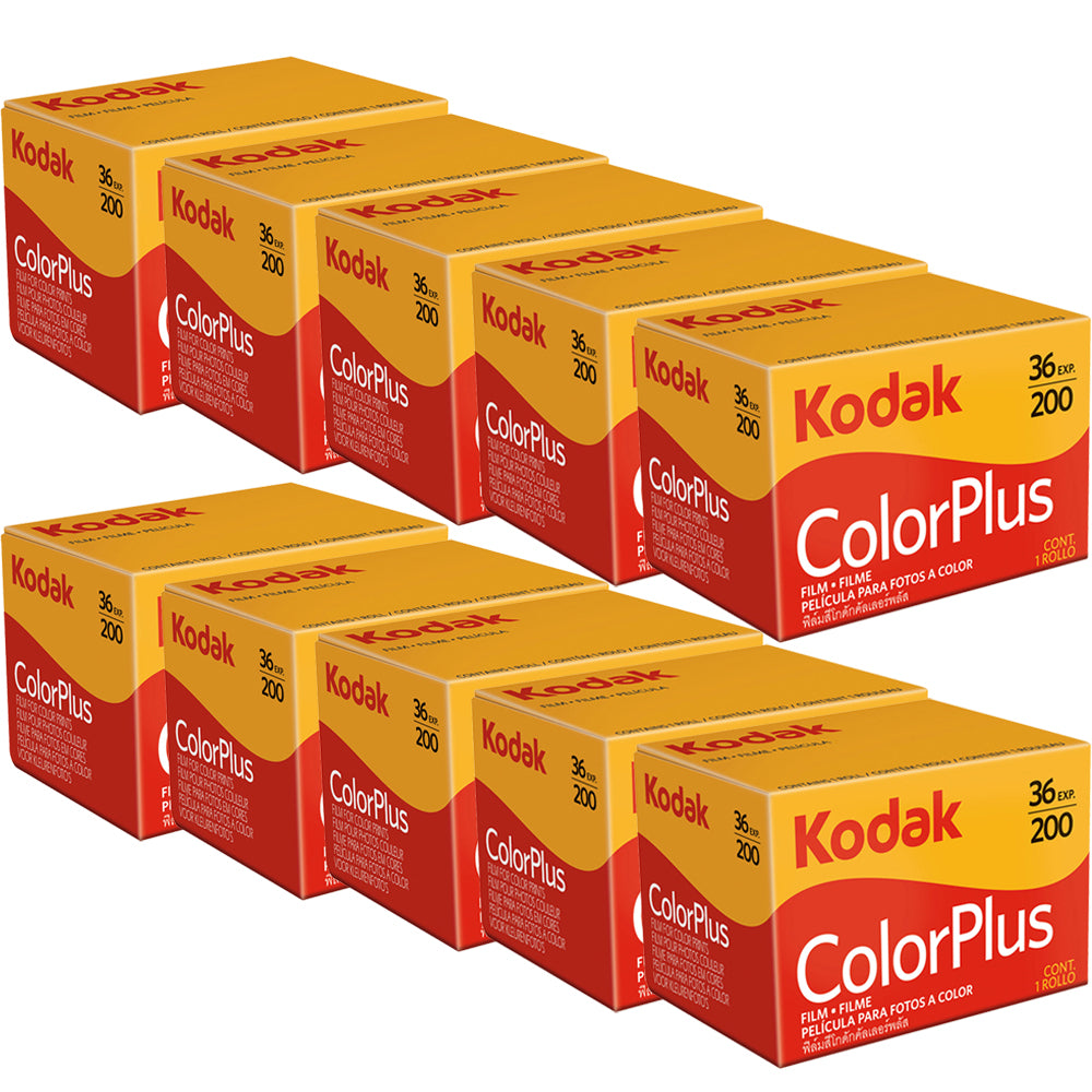 10 Rolls of Kodak ColorPlus 200 Color Negative Film (35mm Roll Film, 36 Exposures) 6031470