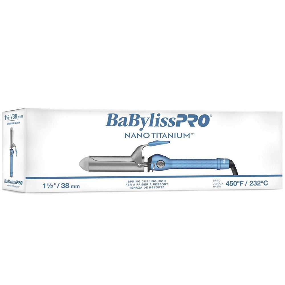BaBylissPRO Nano Titanium ½” Ultra-Sleek Ionic Straightener + BaByliss PRO Nano Titanium 1½" Spring Curling Iron