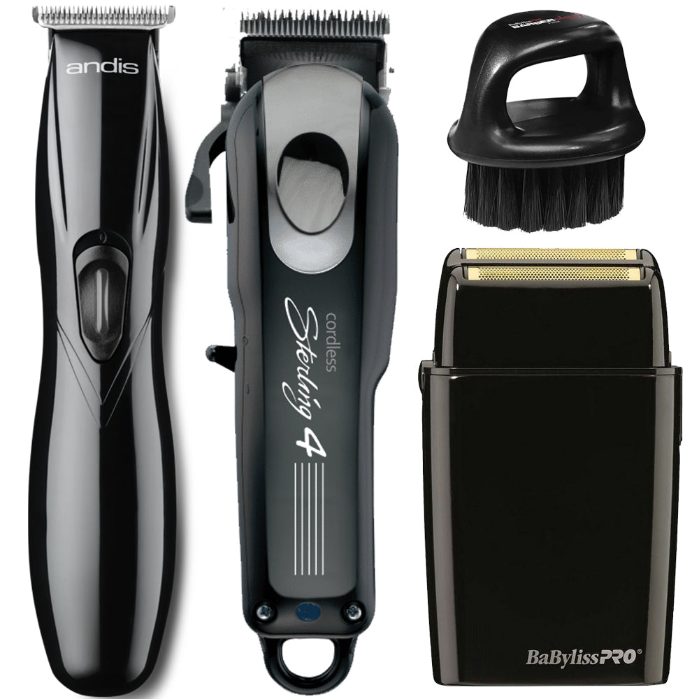 Wahl Cordless Sterling 4 #8481 Cord / Cordless Clipper + T-blade Trimmer Accessory Bundle