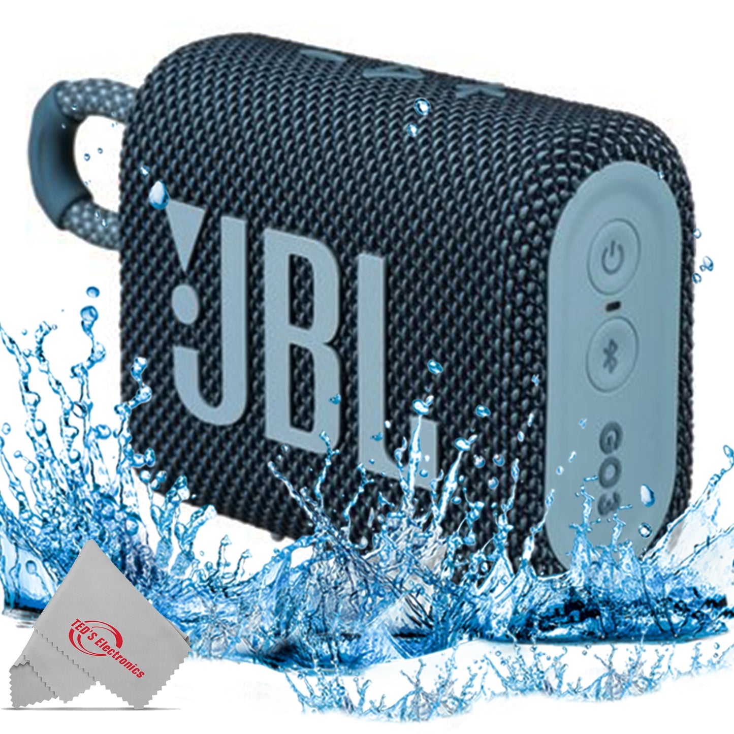 JBL Go 3 Portable Bluetooth Waterproof Speaker Blue