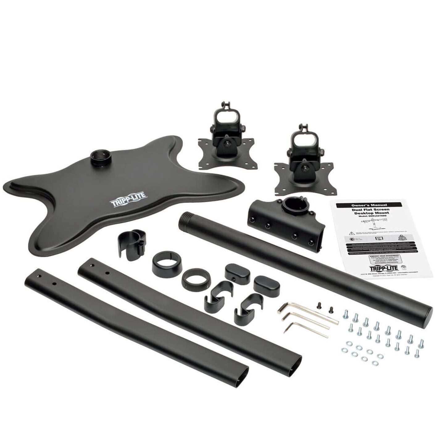 TRIPP LITE DDR1327SDD Black 13" - 27" Dual-Monitor Desktop Mount Stand for Flat-Screen Displays