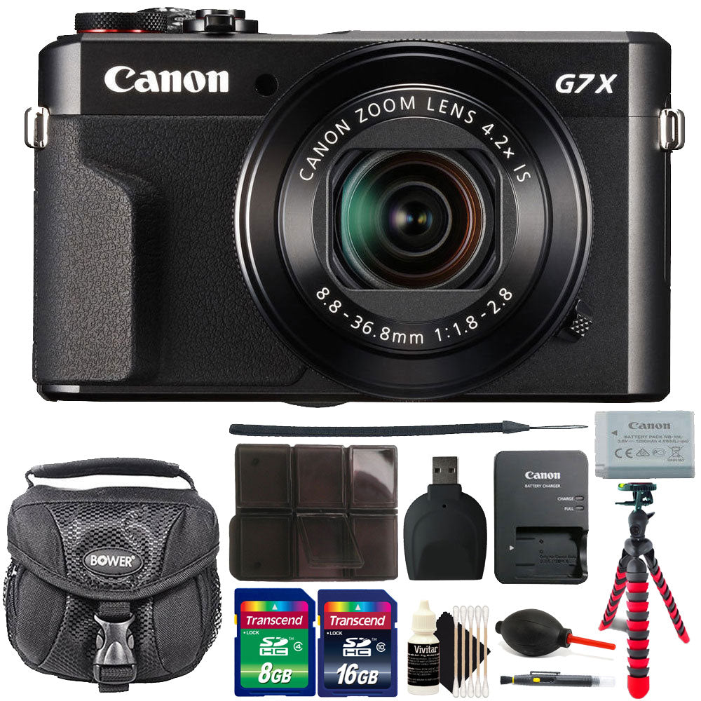 Canon PowerShot G7x Mark II 20.1MP Digital Camera 4.2x Optical Zoom with Accessory Bundle