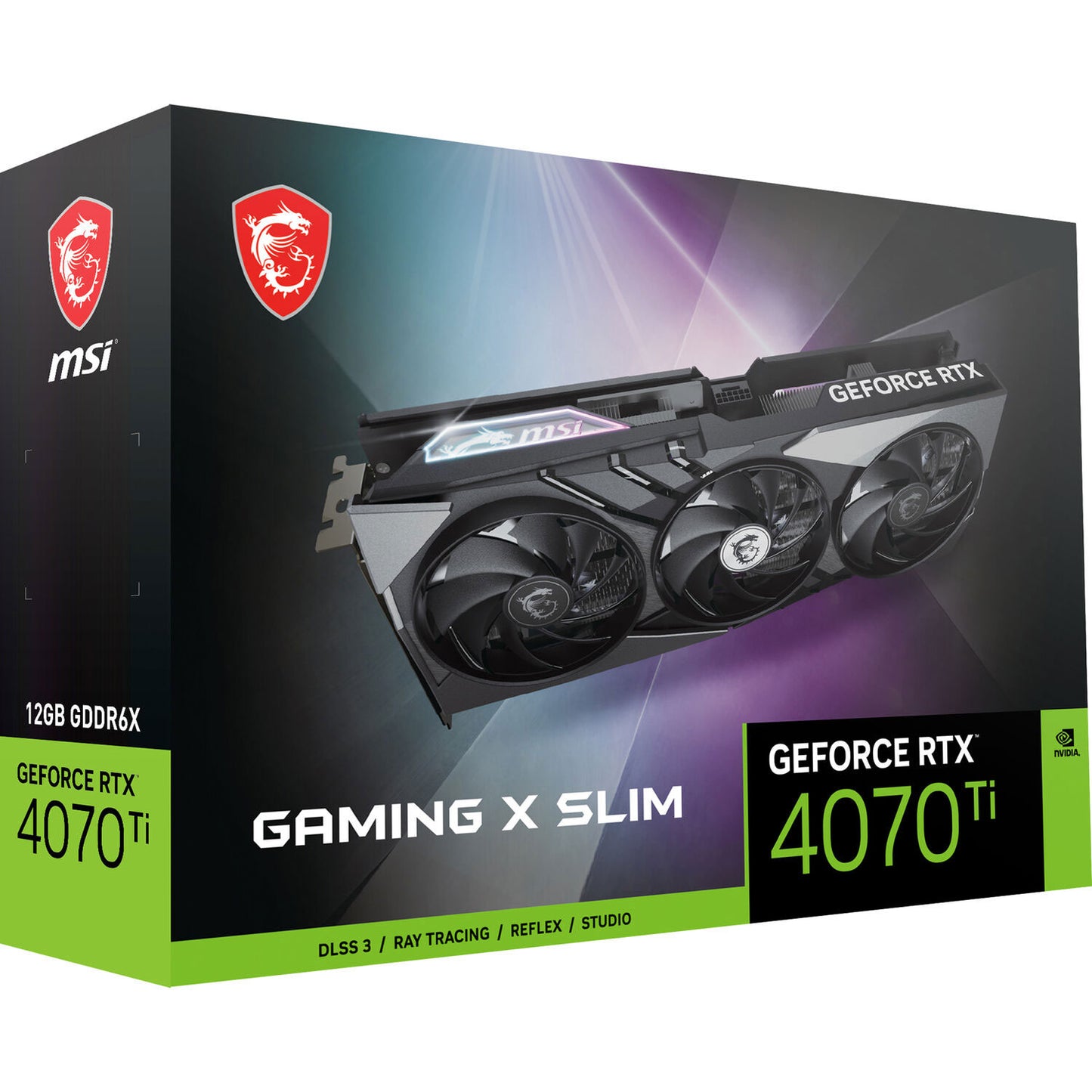 MSI Gaming GeForce RTX 4070 Ti 12GB GDDR6X PCI Express 4.0 ATX Video Card RTX 4070 Ti GAMING X SLIM 12G