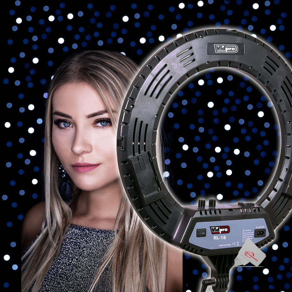Vidpro RL-18 LED Ring Light Kit With Stand and Case 18"