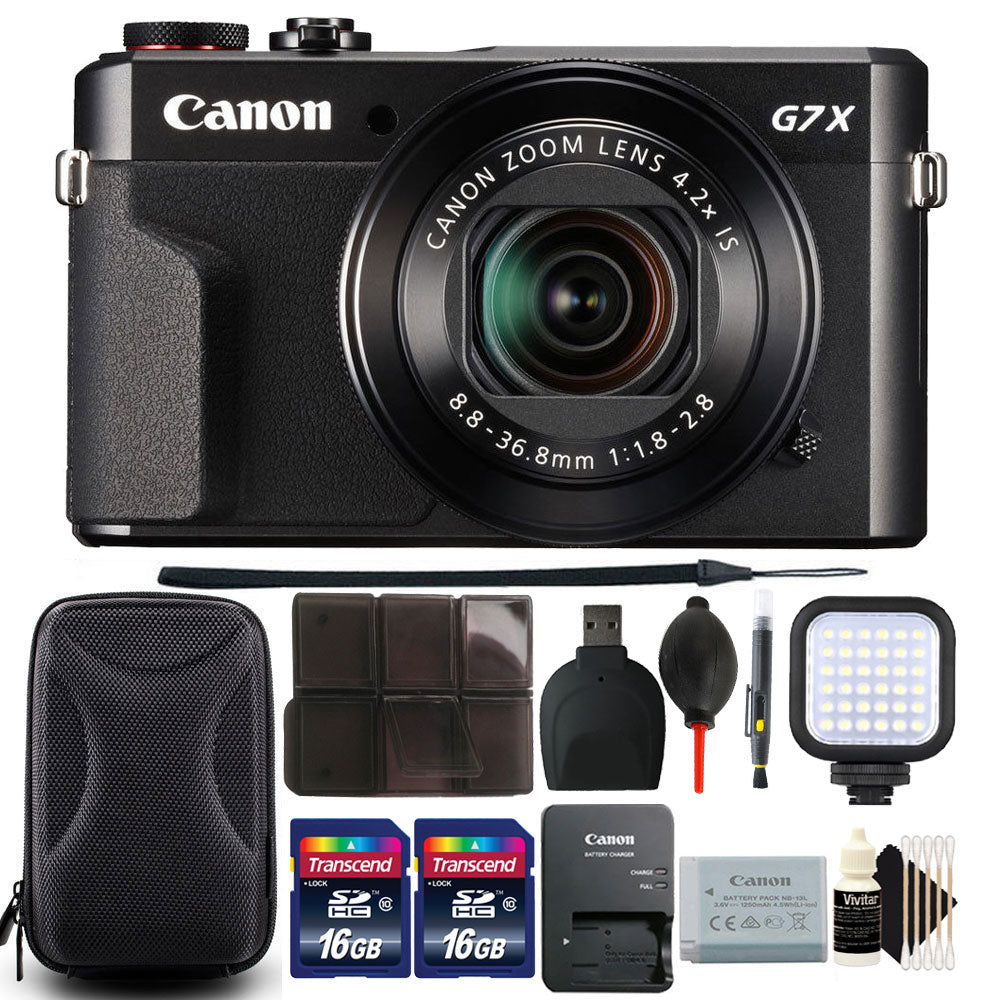 Canon PowerShot G7x Mark II 20.1MP Digital Camera 4.2x Optical Zoom with 32GB Accessory Kit