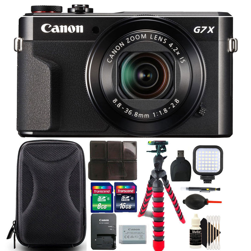 Canon PowerShot G7x Mark II 20.1MP Digital Camera 4.2x Optical Zoom with 24GB Accessory Bundle