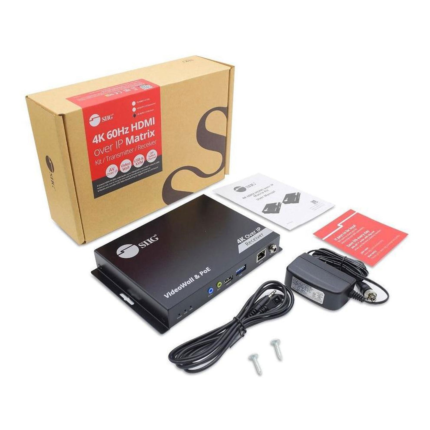 SIIG 4K 60Hz 18Gbps HDMI over IP Matrix Receiver 396ft TAA Compliant CEH27G11S1