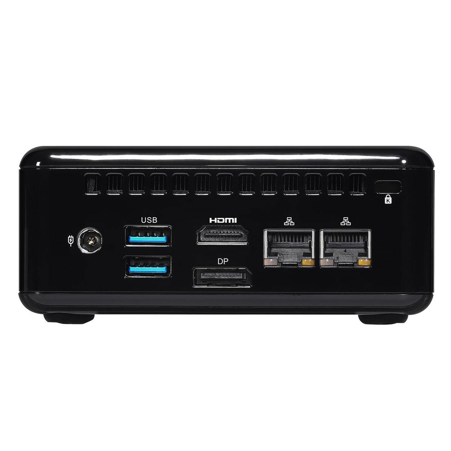 ASRock Industrial NUC BOX-1240P Black Fanned Barebone Intel 12th Gen Core Pro i5-1240P Intel Iris Xe Graphics Quad-Display (Included 2 outputs from Type-C) 2 x 2.5 Gigabit LAN