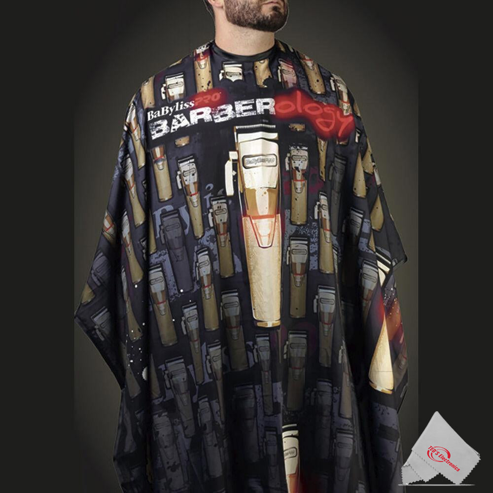 BaByliss Pro GOLDFX Collection Outlining Trimmer & Double Foil Shaver #FXHOLPK2G with Barber Cape