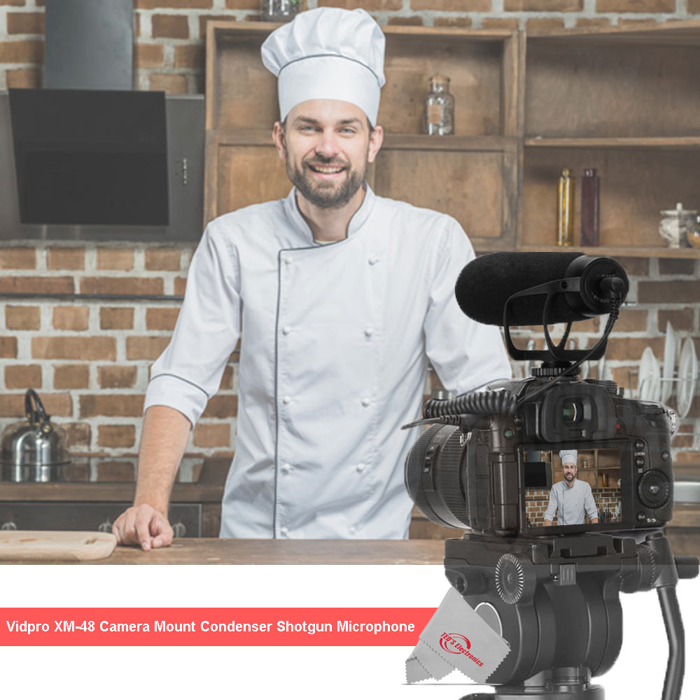 Vidpro XM-48 Camera Mount Condenser Shotgun Microphone