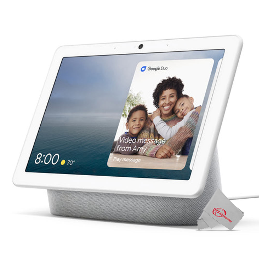 Google Nest Hub Max 10" Touchscreen (Chalk) Built-In Google Assistance, Wi-Fi & Bluetooth Connectivity