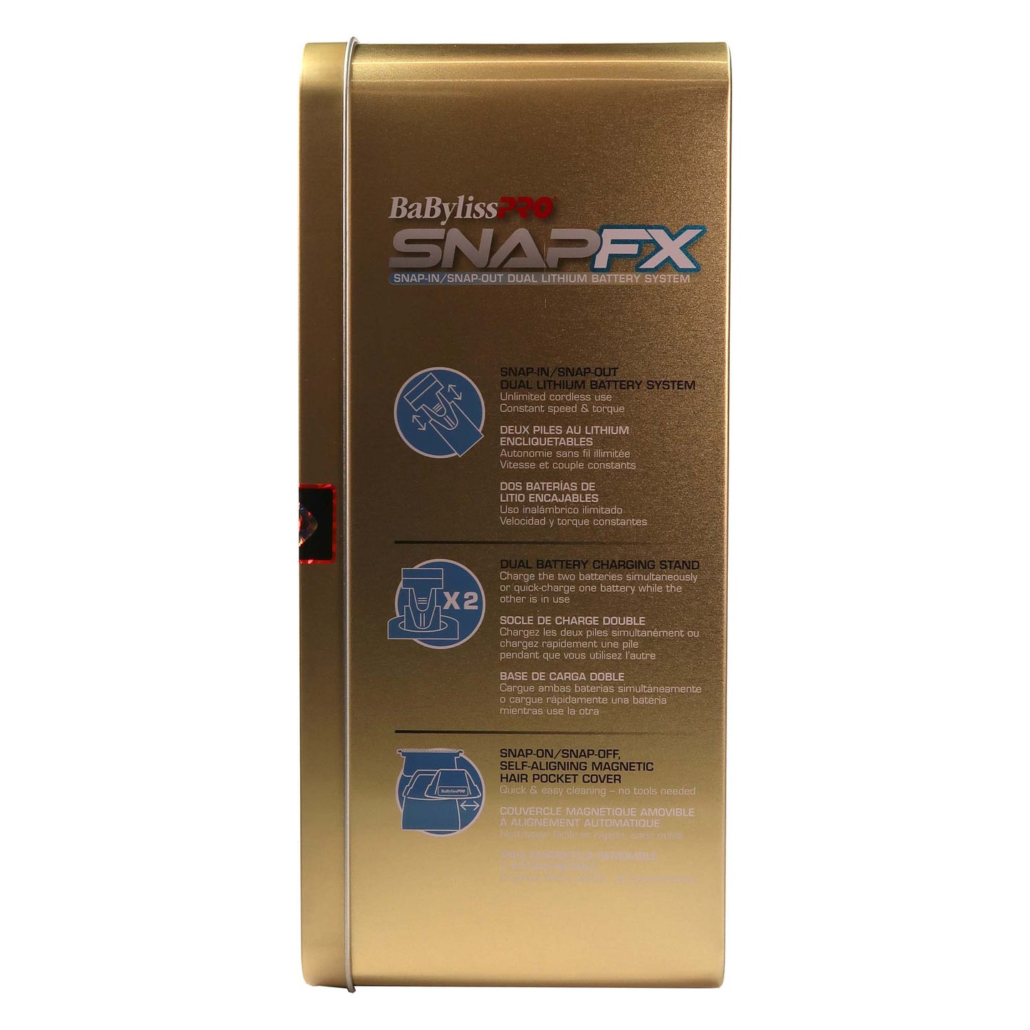 BaByliss PRO Limited Edition Snap FX Cordless Trimmer with Snap In/Out Dual Lithium Battery + Base #FX797GI