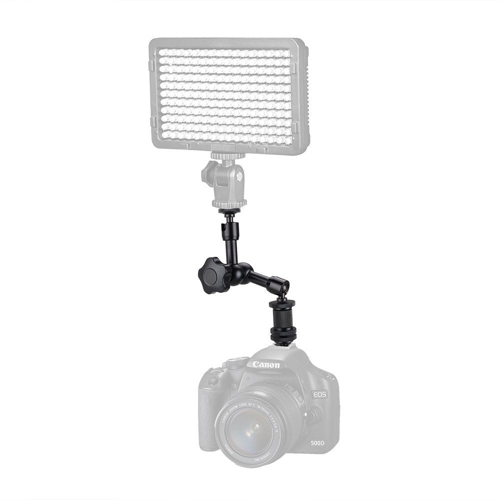 7 Inch Adjustable Articulating Friction Magic Arm for DSLR Camera Rig, LCD Monitor, DV Monitor, LED Lights, Flash Lights, Microphones, Smart Phone and More