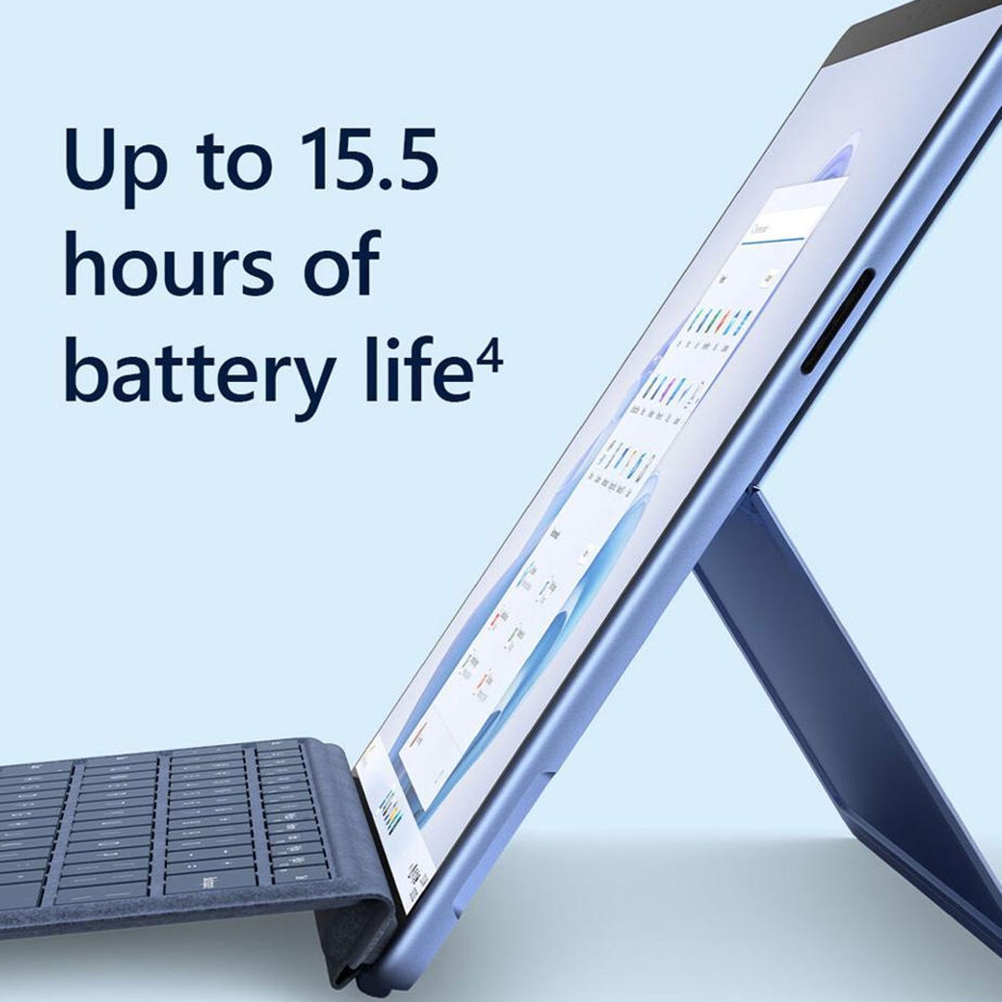 Microsoft Surface Pro 9 Tablet - 13" - Core i5 10th Gen i5-1245U Deca-core (10 Core) - 16 GB RAM - 256 GB SSD - Windows 10 Pro 64-bit - Sapphire - 2880 x 1920 - PixelSense Display - 15.50 Hours