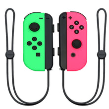 Nintendo Switch Joy-Con Controllers (Neon Pink / Neon Green) with JLab Play Gaming Wireless Bluetooth Earbuds