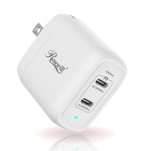 Rosewill 40W Two-Port GaN Wall Charger with 2 USB-C Ports (20W), Up to 30W Single Port Output, PD 3.0 Power Delivery for Laptops, Tablets and Phones, White - (RBWC-20036)