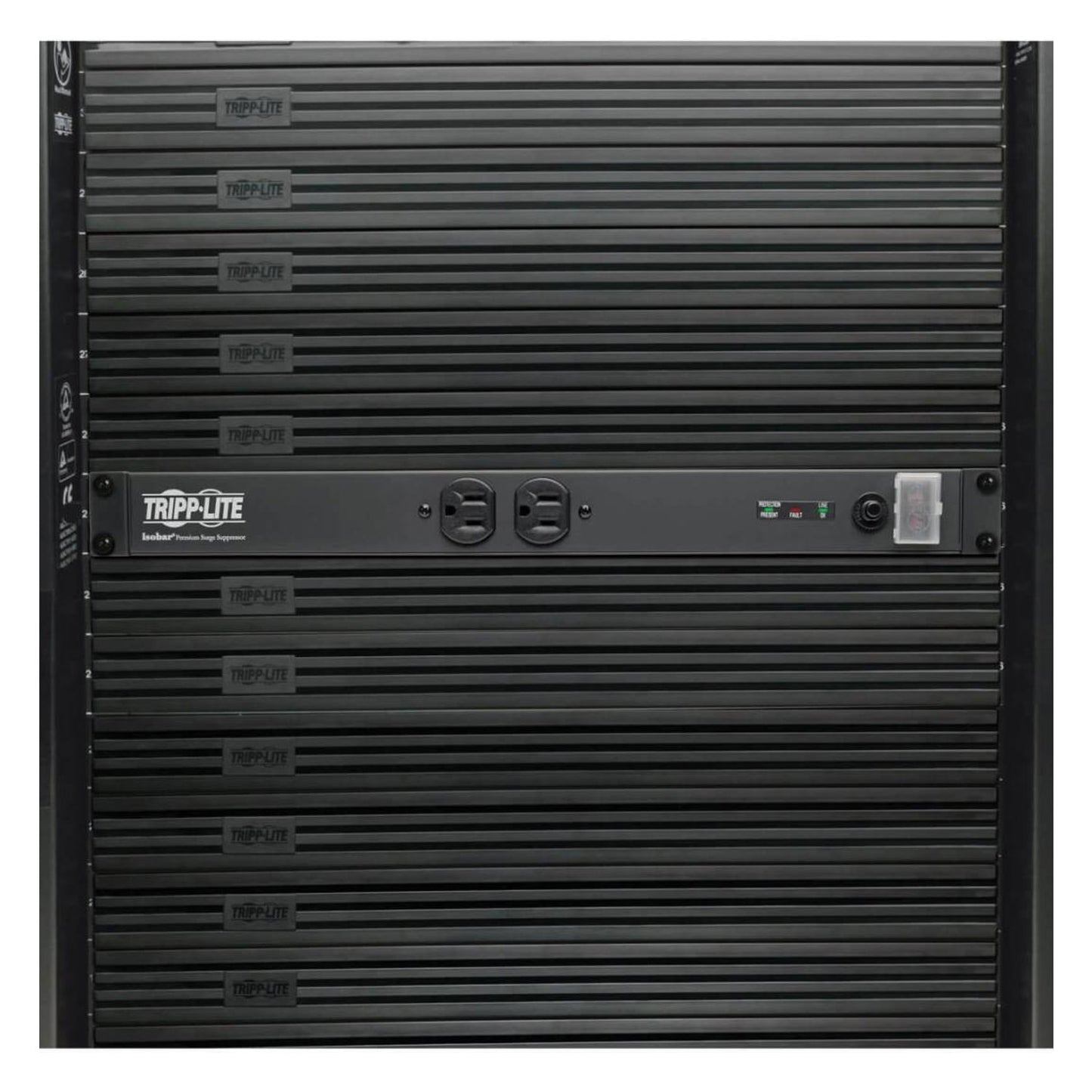 Tripp Lite Isobar Surge Protector Rackmount 12 Outlet 15' Cord Metal 1URM - Receptacles: 12 x NEMA 5-15R - 3840J