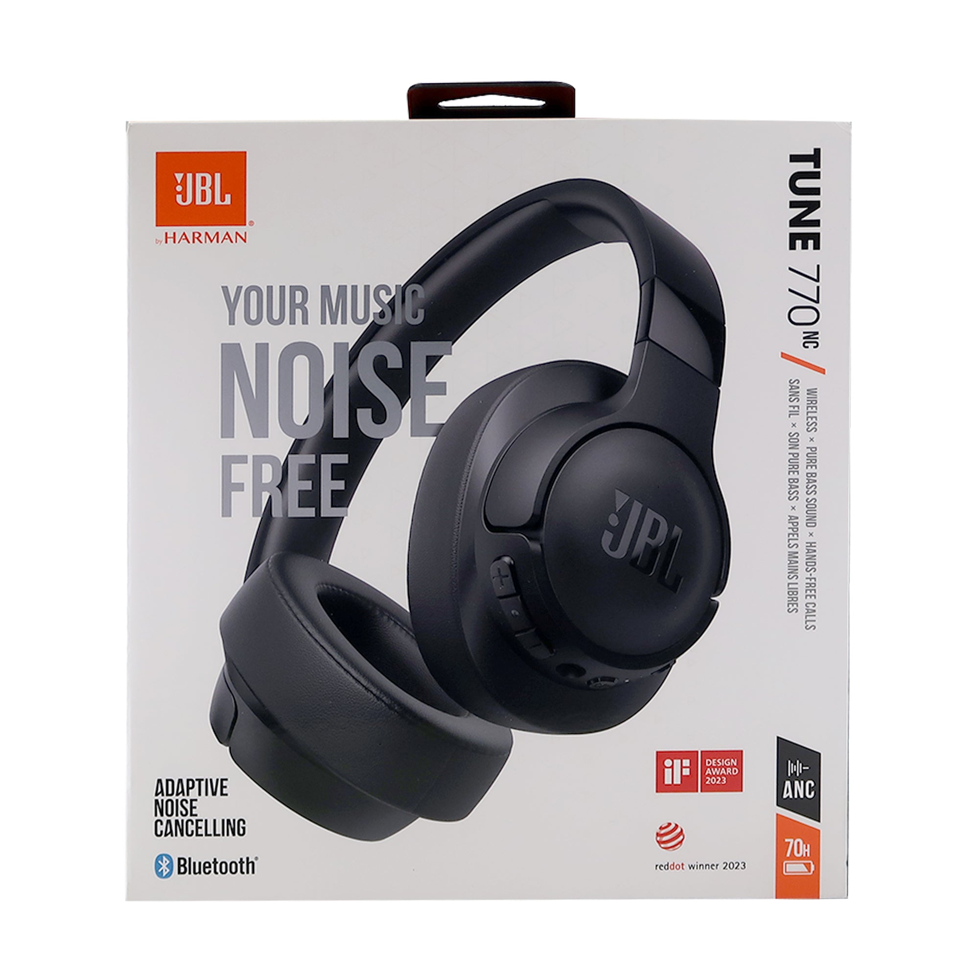 JBL Tune 770NC Noise-Cancelling Over-Ear Headphones (Black) – Teds