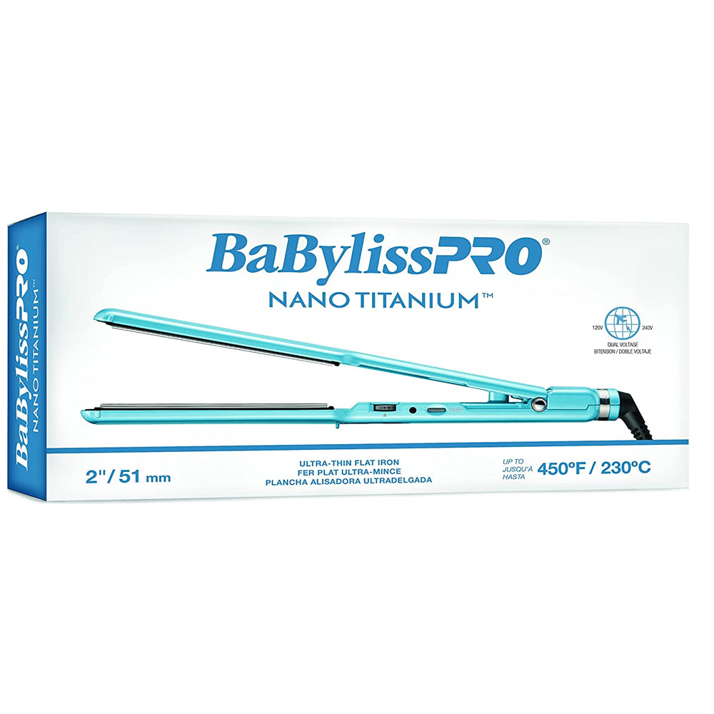BaByliss Pro Nano Titanium 1½" Ultra Thin Straightener Flat Iron with BaByliss Pro Nano Titanium Conicurl Iron 1¼-¾" BNT125TB and 10oz Spray Bottle