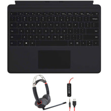 Microsoft Surface Pro X Business Keyboard QJX-00001 (Black) with Poly Blackwire 5220 Stereo Wired Headset