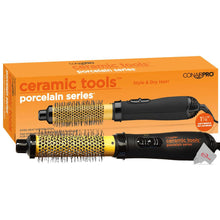 Conair Pro Ceramic Tools Porcelain Series 1.25" Soft-Bristle Hot Air Brush and Conair Pro Ceramic Tools Large Round Brush 2½" #CPBCTR25