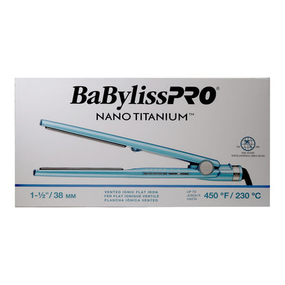 BaByliss Pro Nano Titanium Vented Ionic Flat Iron 1½" BNT4093TUC with Conair Pro Ceramic Tools Large Round Brush 2½" CPBCTR25