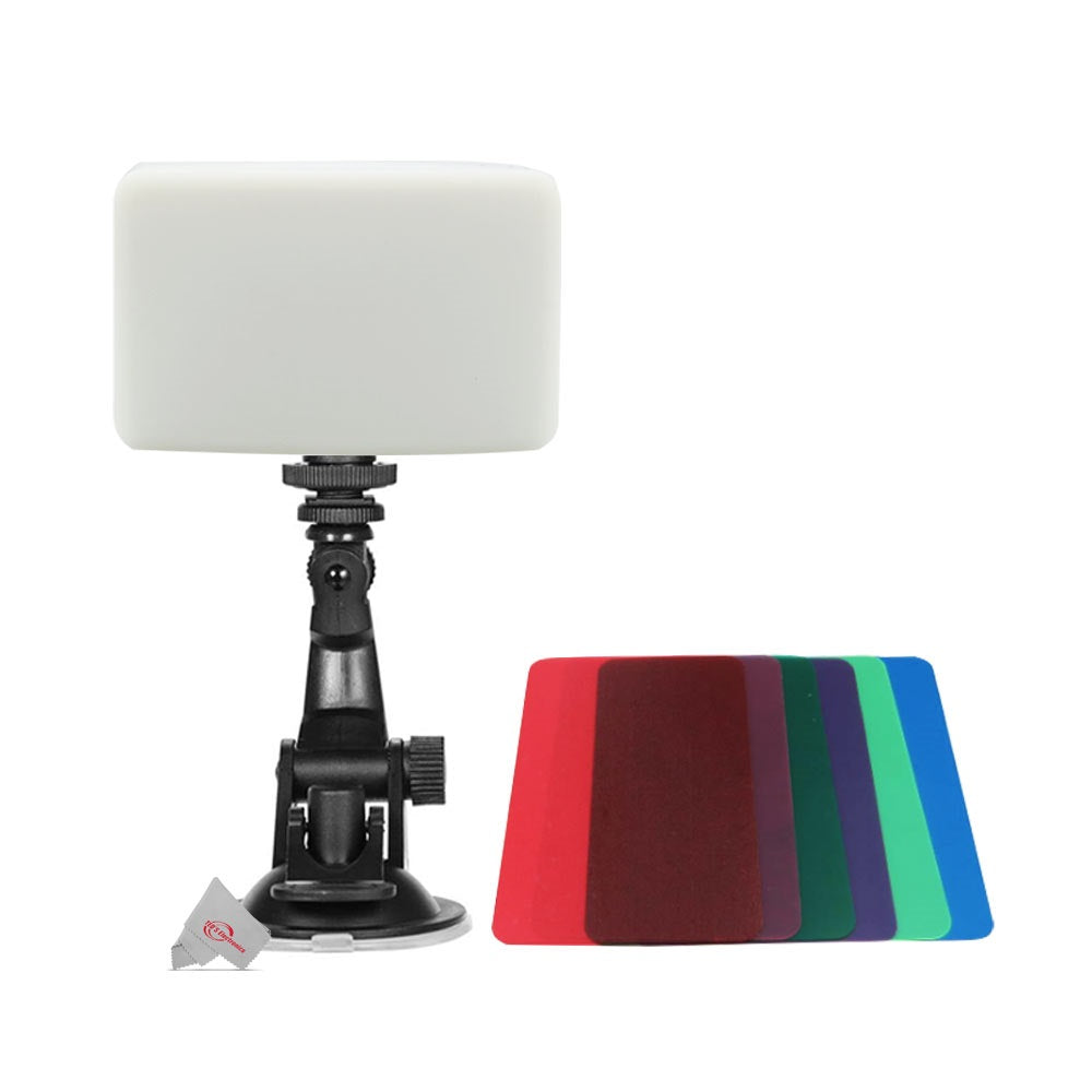 Vivitar 120 Led Video Conference Lighting Kit Suction Cup Mount for Laptops and Moniters  Adjustable Brightness and Color Filters