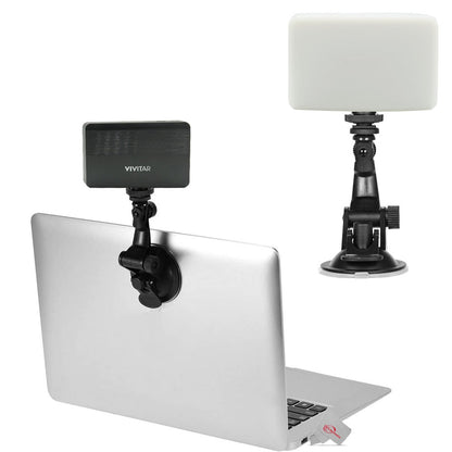 Vivitar 120 Led Video Conference Lighting Kit Suction Cup Mount for Laptops and Moniters  Adjustable Brightness and Color Filters