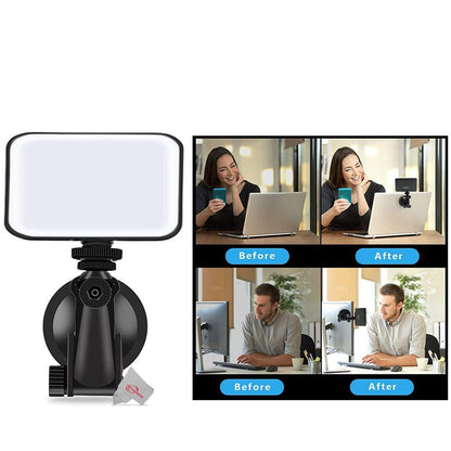 Vivitar 120 Led Video Conference Lighting Kit Suction Cup Mount for Laptops and Moniters  Adjustable Brightness and Color Filters