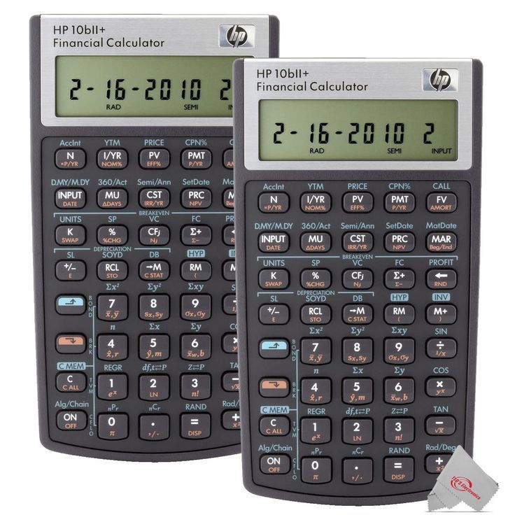 Two Pcs HP 10bII+ Financial Calculator Black – The Teds Store