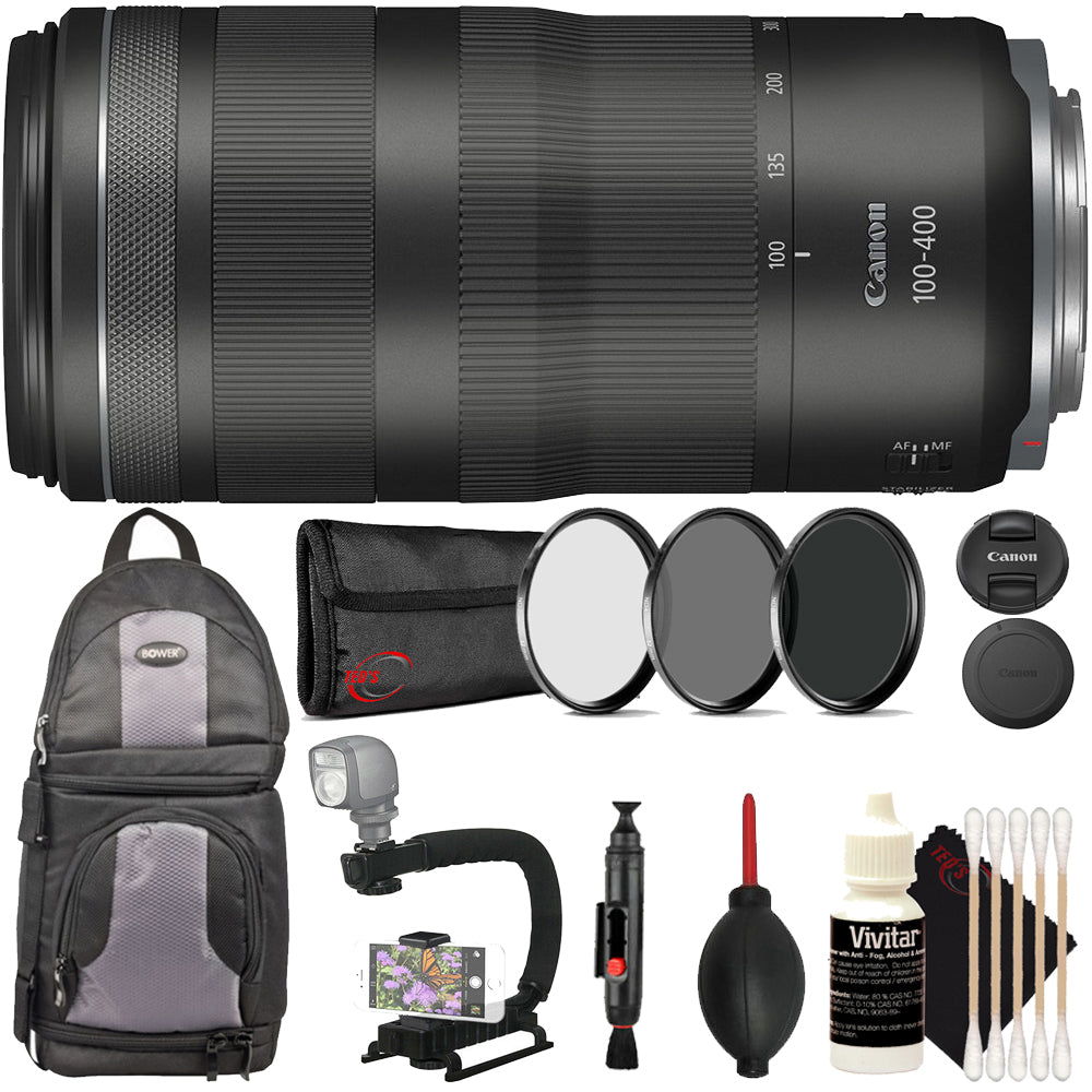 Canon RF 100-400mm f/5.6-8 is USM Lens (5050C002) with All-You-Need Accessory Kit
