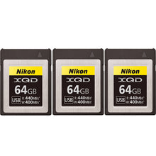 3x Nikon 64GB XQD 440MB/s High Speed Memory Card