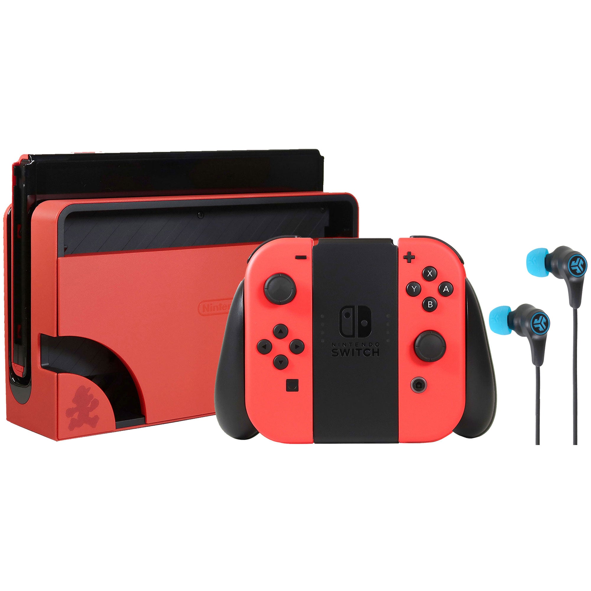 Nintendo Switch OLED Model Limited Edition - Mario Red with JLab