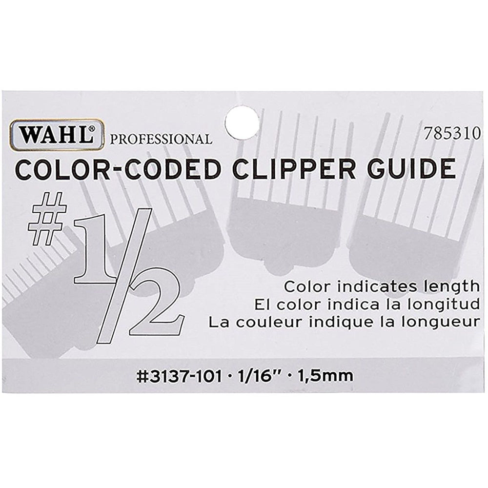 5 Units Wahl Color-Coded Clipper Guide [#1/2] - 1/16" #3137-101