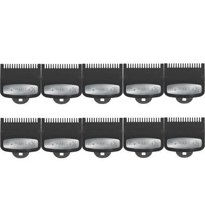 10 Packs Wahl Professional #1/2 Premium 1/16" Cutting Guide with Metal Clip #3354-1000 - Fits All Wahl Vibrator Clippers