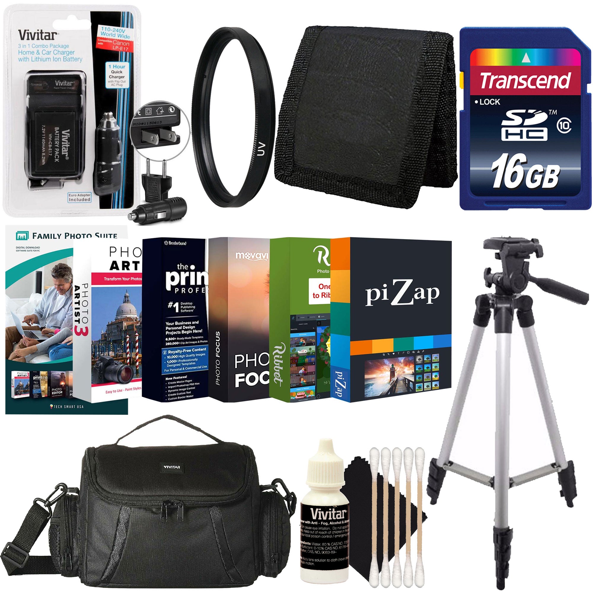 Everyday Essentials Accessory Bundle for Canon EOS R10 R50 Mirrorless ...